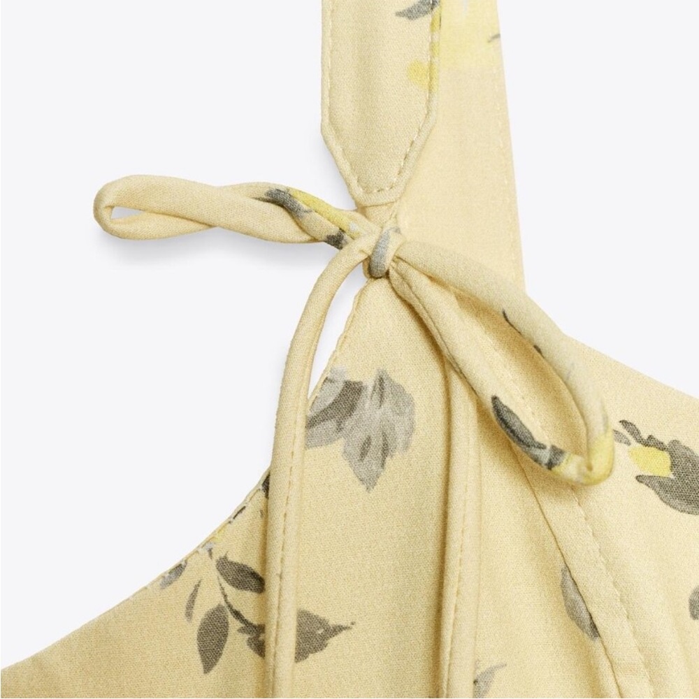 NWT Zara Poplin Floral Sundress - XS - Picture 8 of 9
